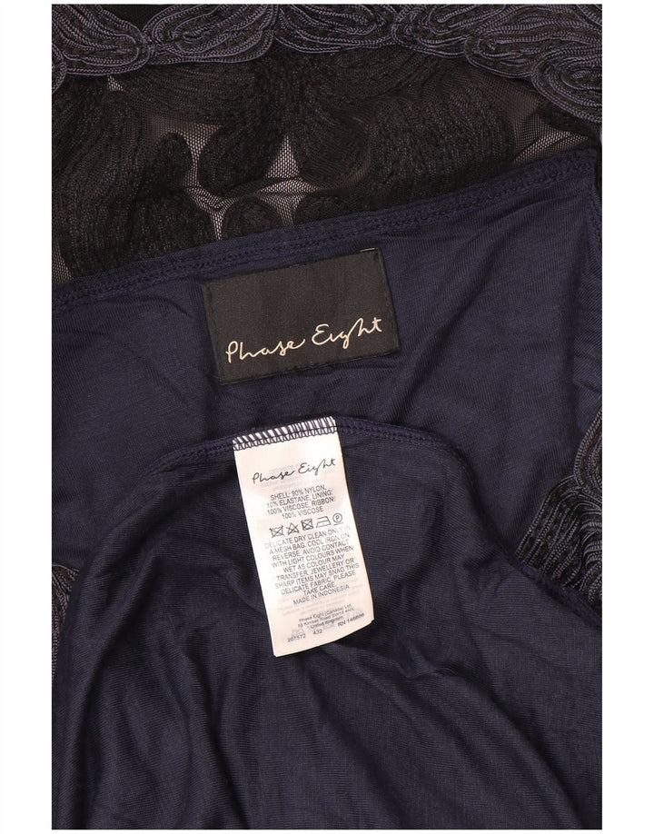 Abito tubino in pizzo da donna Phase Eight UK 14 Blu navy medio floreale
