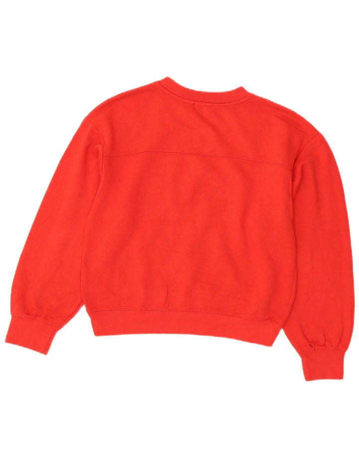 Felpa corta da donna Zara UK 14 poliestere rosso medio