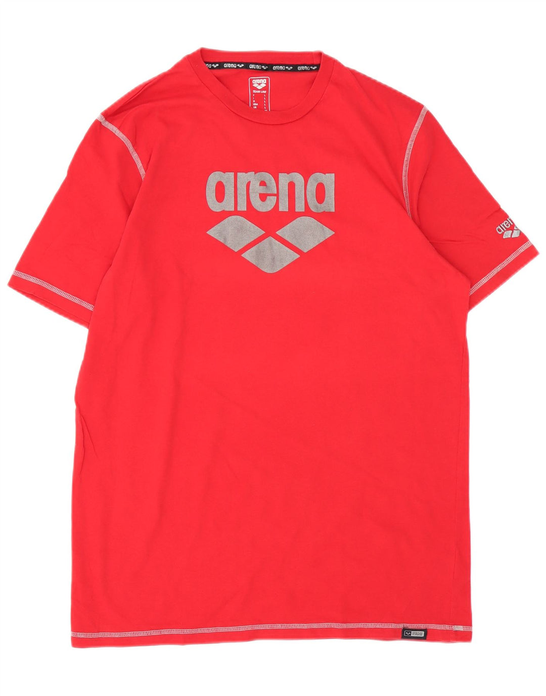 T-shirt grafica da uomo Arena Top grande in cotone rosso