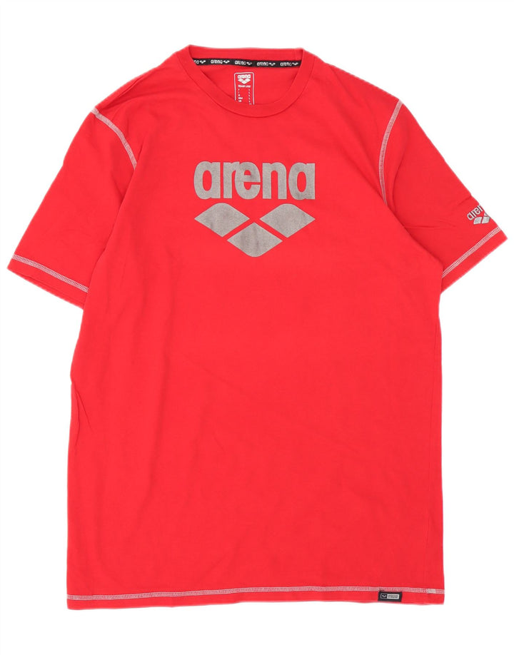 T-shirt grafica da uomo Arena Top grande in cotone rosso