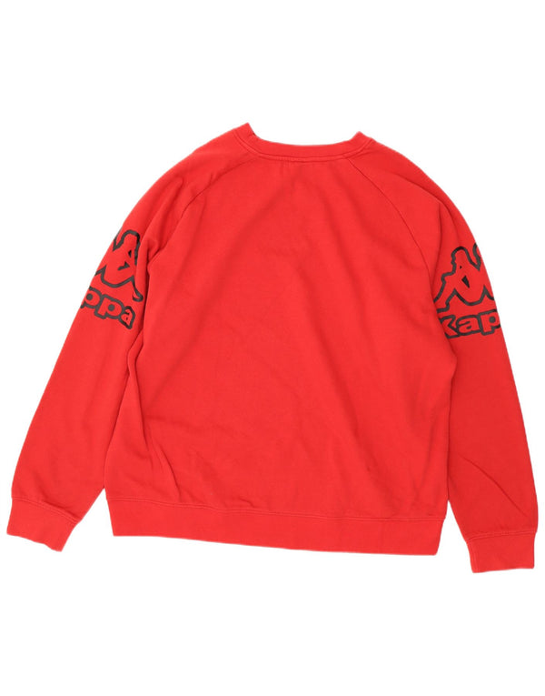 Felpa grafica da uomo KAPPA maglione 2XL rosso cotone