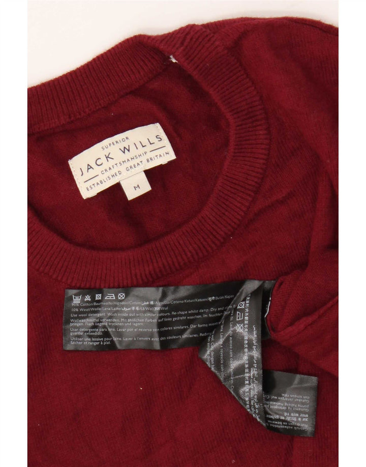Maglione maglione girocollo da uomo vestibilità regolare Jack Wills in cotone rosso medio