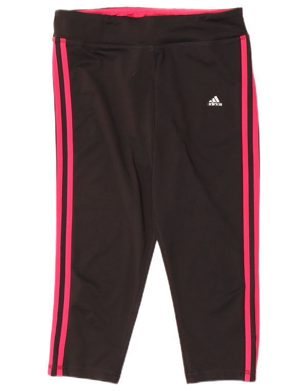 Leggings Adidas Climalite Capri da donna UK 12/14 Poliestere nero medio