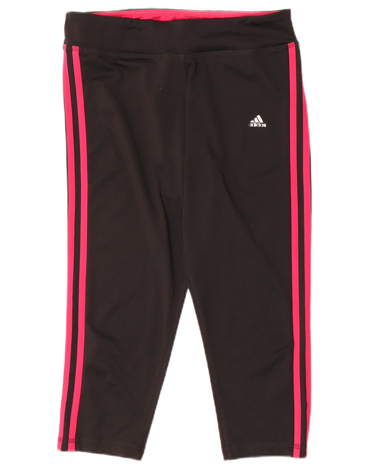 Leggings Adidas Climalite Capri da donna UK 12/14 Poliestere nero medio