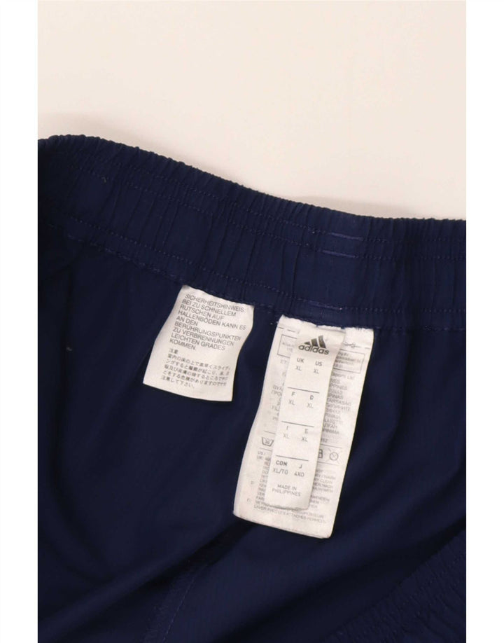 Pantaloni da tuta Adidas Climalite da uomo XL in poliestere blu navy
