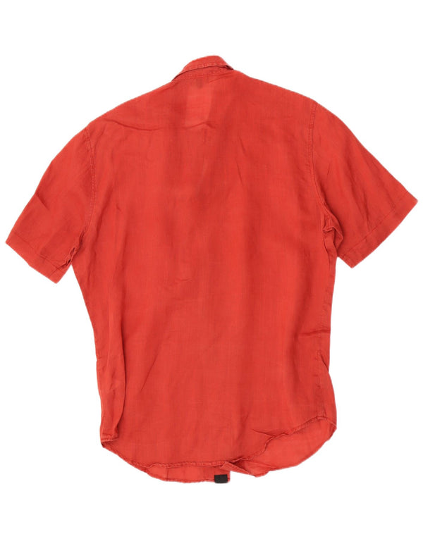 Calvin Klein Jeans Camicia a maniche corte da uomo grande Ramie rosso