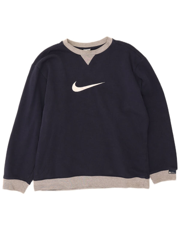 Felpa grafica Nike da bambino, 15-16 anni, XL, colore blu navy