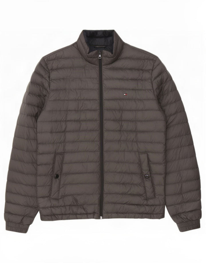 Giacca imbottita da uomo Tommy Hilfiger UK 38 Poliestere grigio medio
