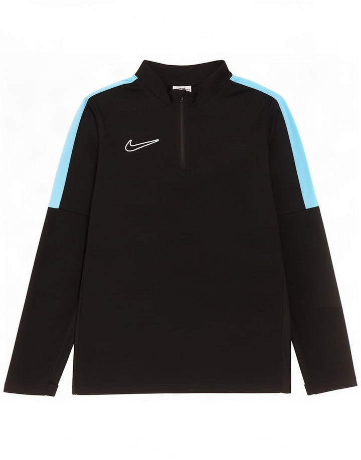 Top della tuta pullover Nike da ragazzo Dri Fit 11-12 anni color block nero