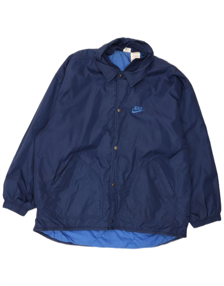 Giacca a vento grafica da uomo Nike UK 42 XL nylon blu navy