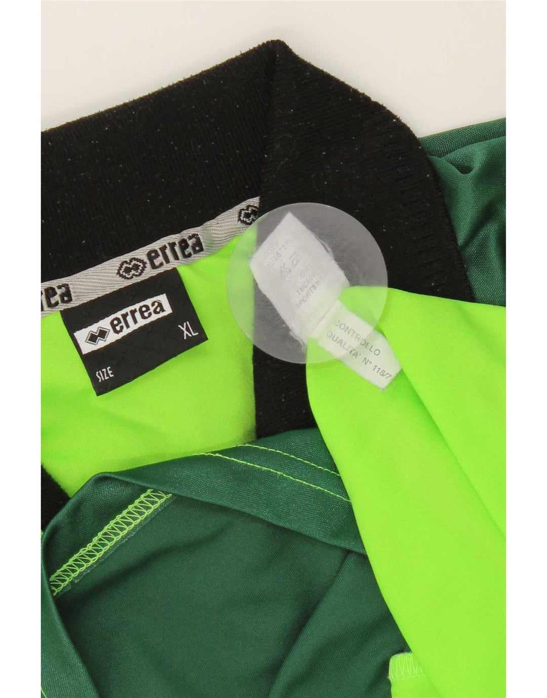 Errea Top da uomo a maniche lunghe XL verde in poliestere color block