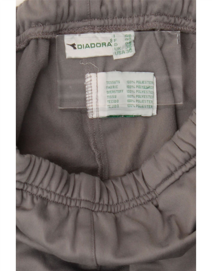 Pantaloni da tuta da uomo Diadora Large in poliestere grigio