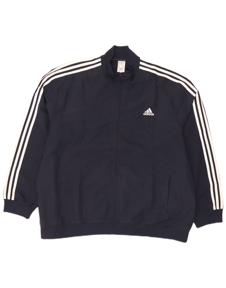 Giacca da tuta da uomo Adidas 2XL poliestere blu navy