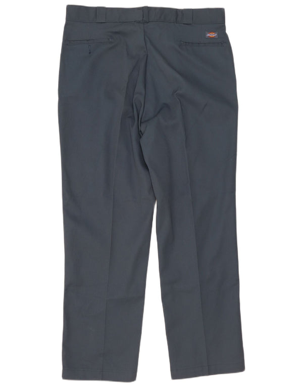 Pantaloni chino dritti da uomo Dickies W42 L32 poliestere blu