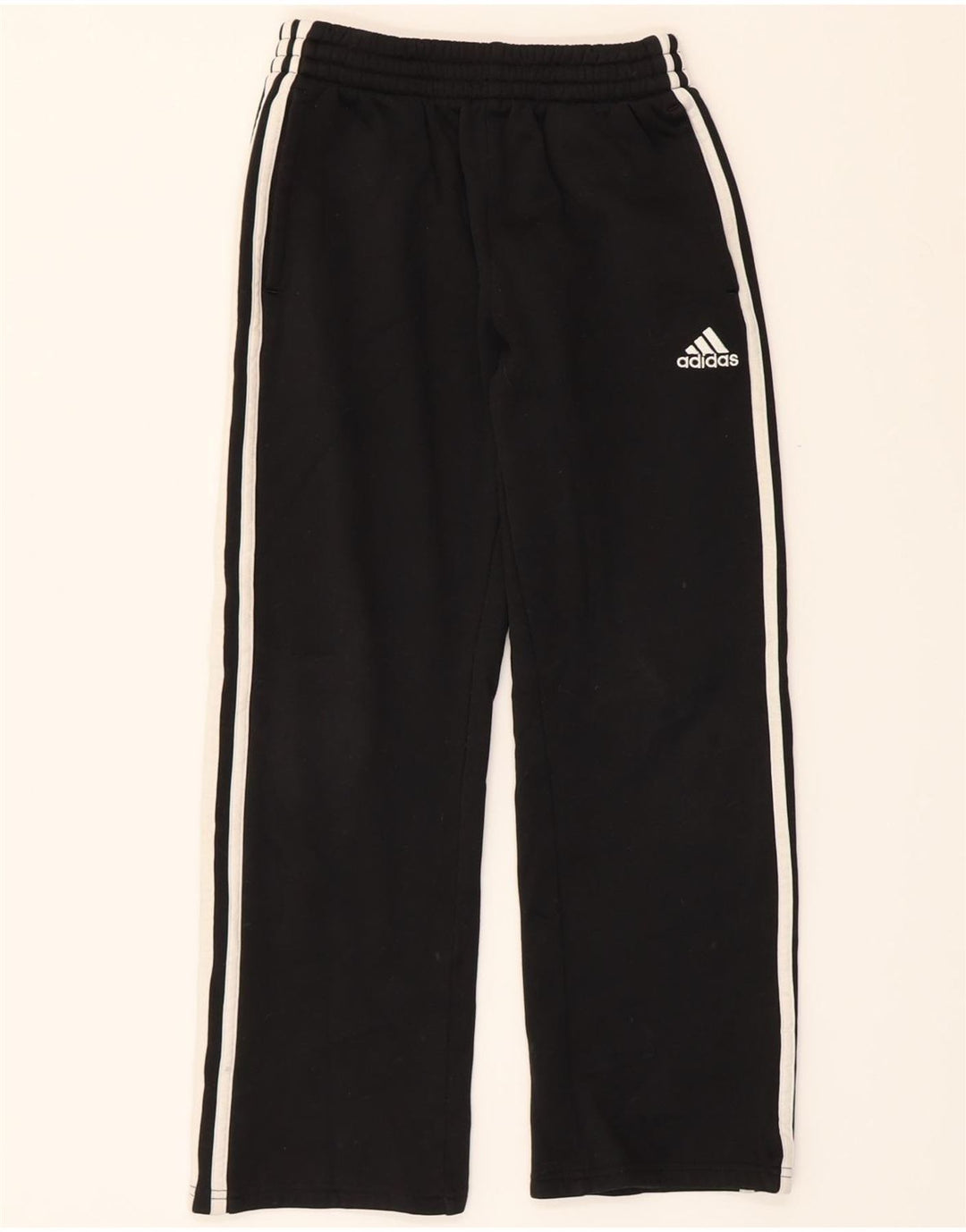 ADIDAS Boys Tracksuit Trousers 9-10 Years  Black Vintage Adidas and Second-Hand Adidas from Messina Hembry 