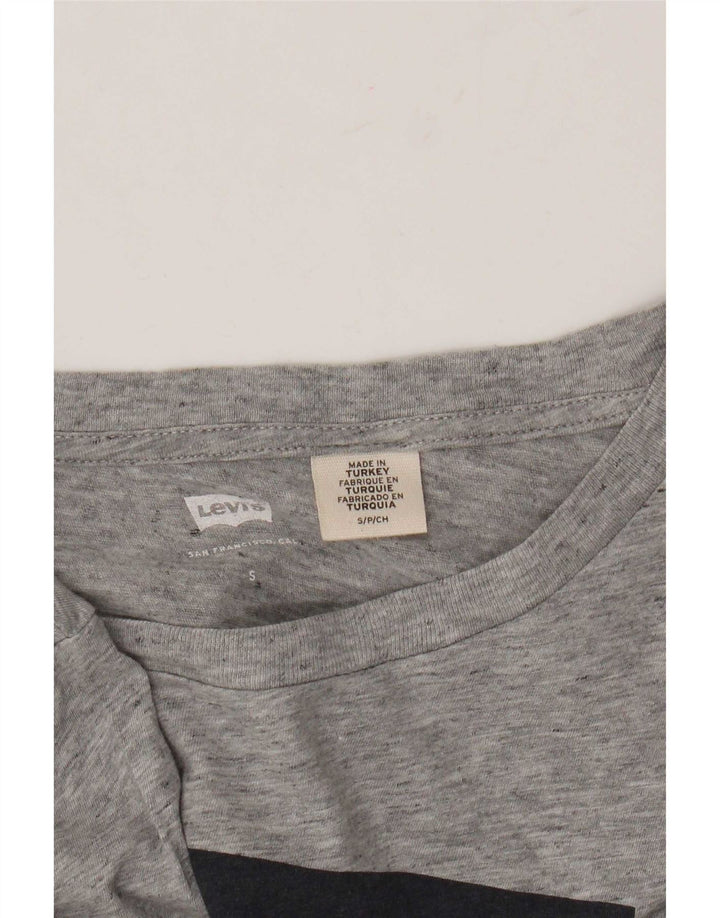 T-shirt grafica da donna Levi's Top UK 10 Small Grey Flecked