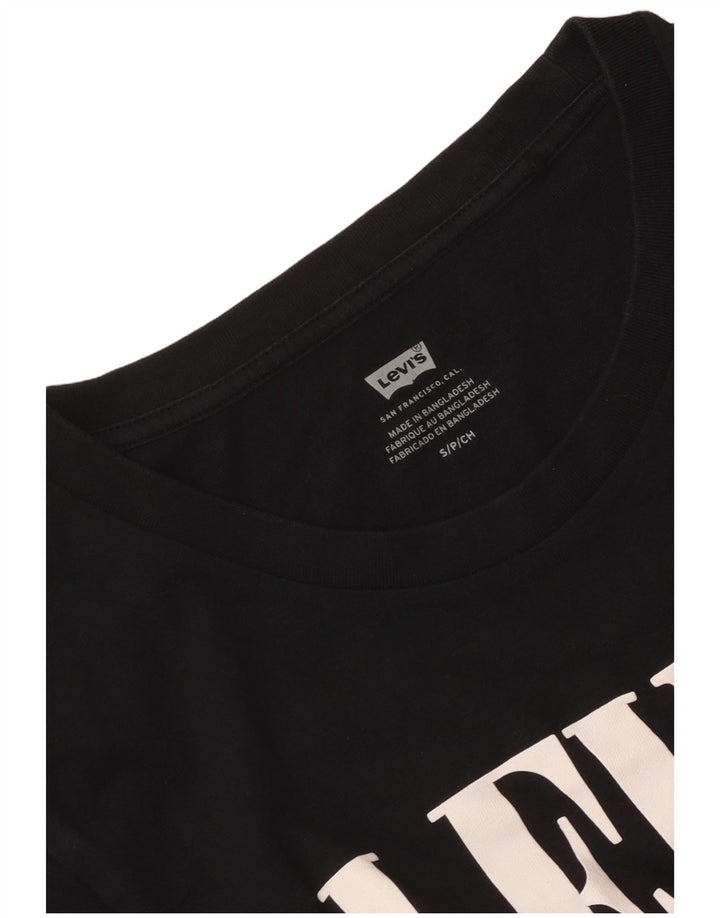 T-shirt grafica da donna Levi's Top UK 10 piccola nera