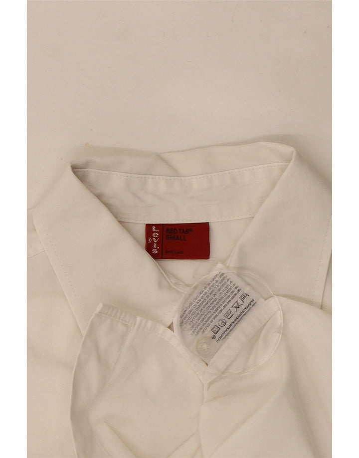 Camicia a maniche corte da uomo Levi's Small in cotone bianco