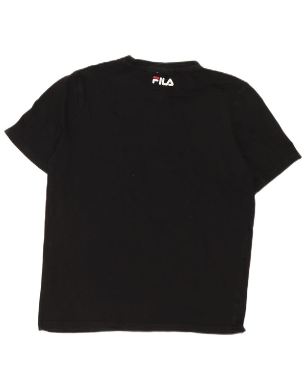 T-shirt grafica da uomo Fila Top XS in cotone nero