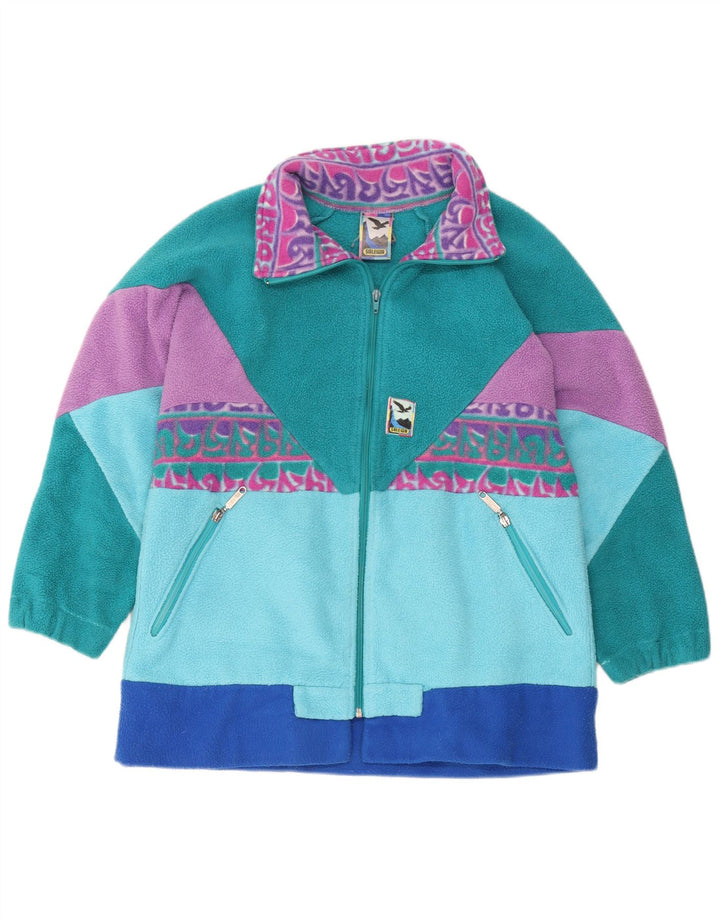 SALEWA Giacca in pile da uomo UK 40 Large Poliestere color block multicolore