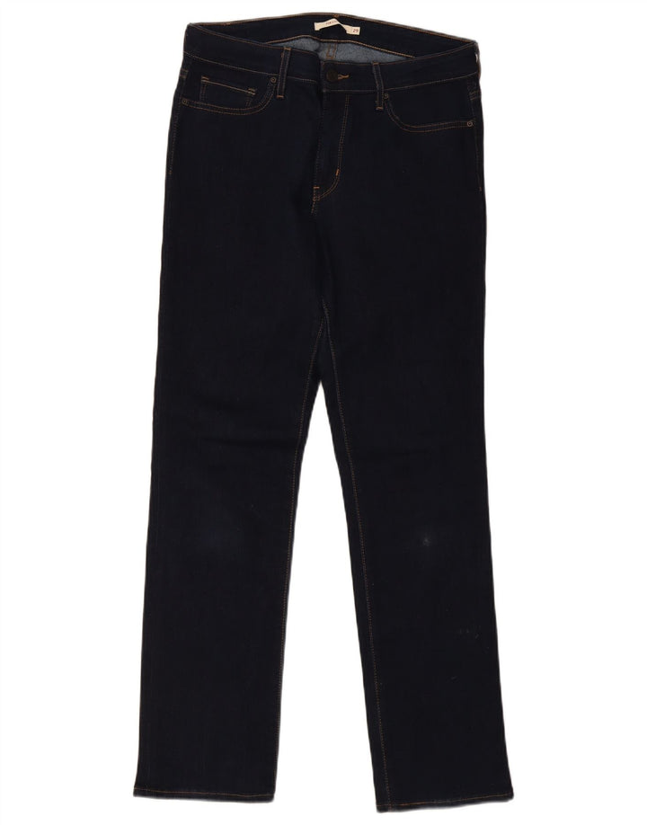 Jeans dritti Levi's da donna 714 W29 L31 cotone blu navy