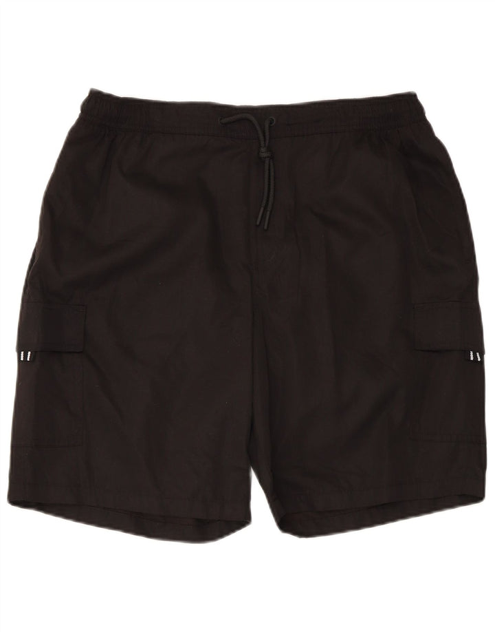 Pantaloncini da bagno cargo da uomo Marks & Spencer medio poliestere nero