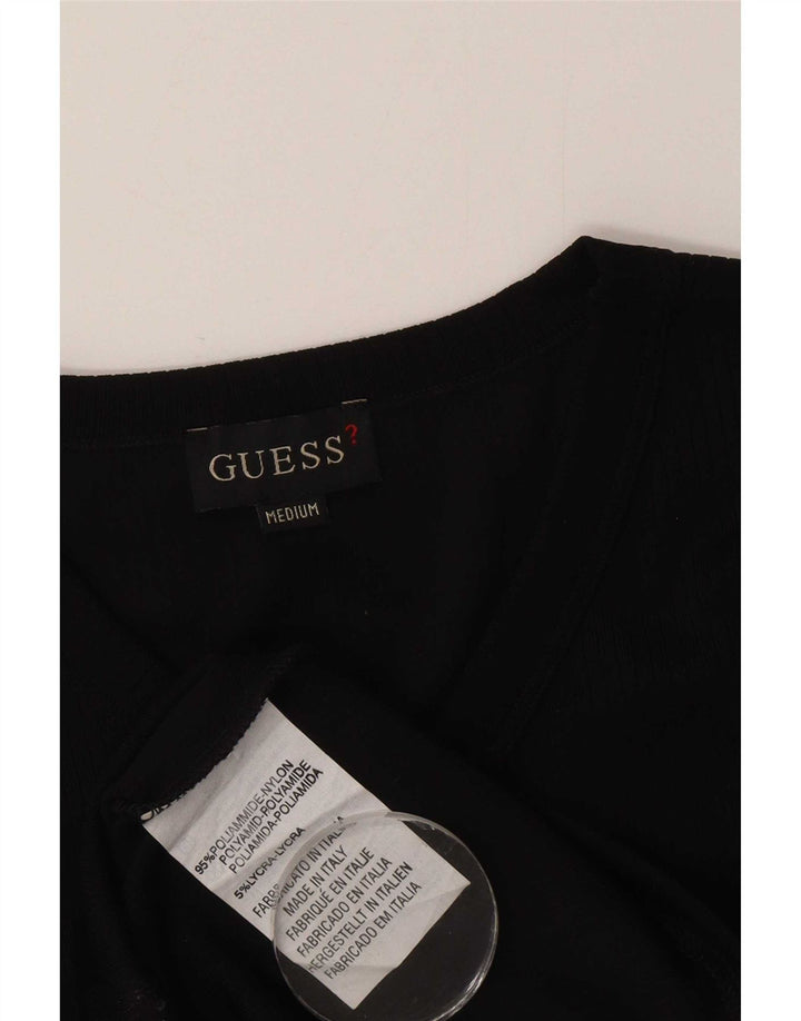 T-shirt da uomo Guess Top media in nylon nero