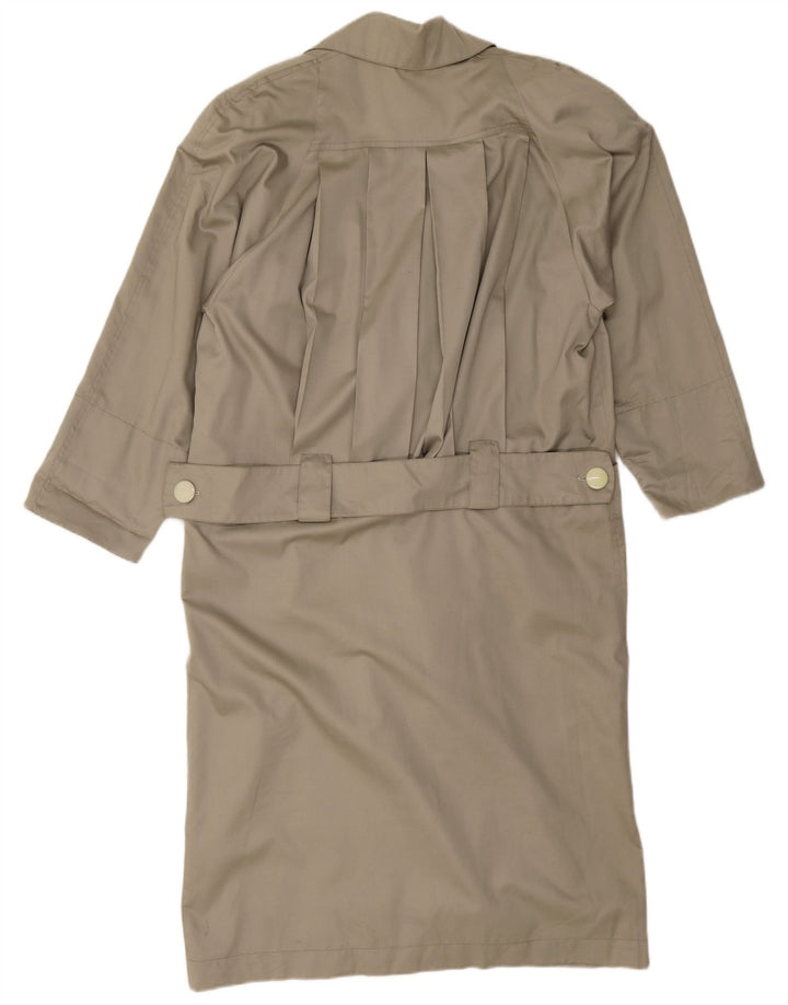 Trench vintage da donna UK 18 XL Grigio