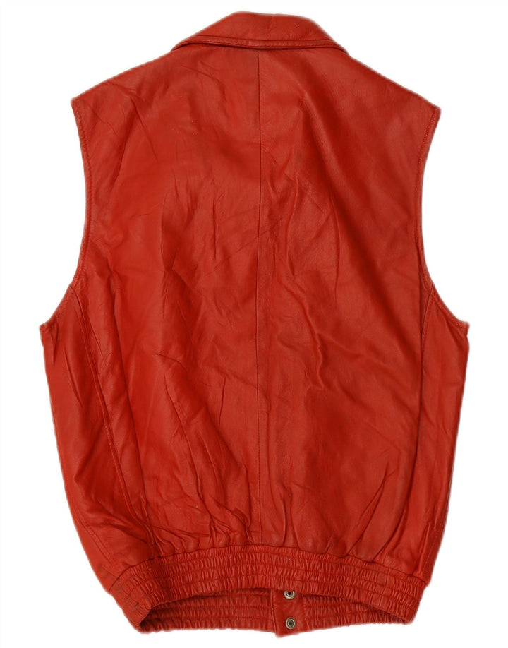 Gilet in pelle da uomo VINTAGE UK 38 in pelle rossa media