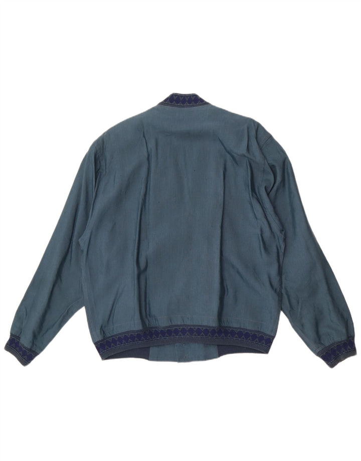 Bomber Uomo Bignami IT 48 Blu Medio Lino