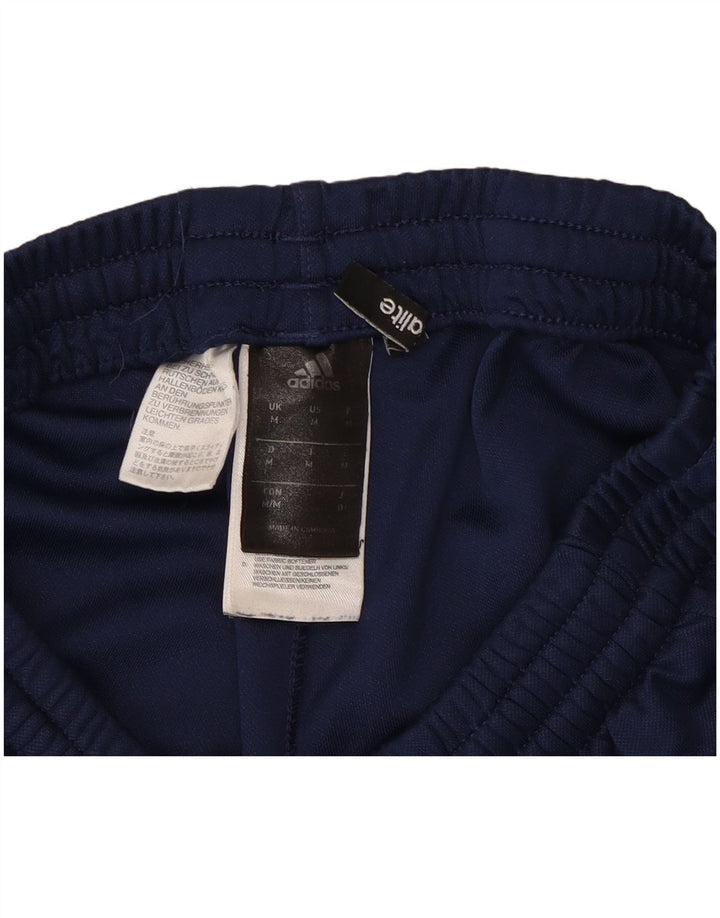 Pantaloni da tuta Adidas Climalite da uomo medi in poliestere blu navy