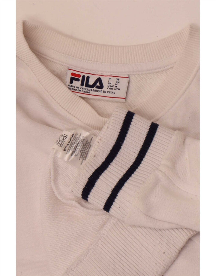 Felpa da donna Fila Jumper UK 14 cotone bianco medio