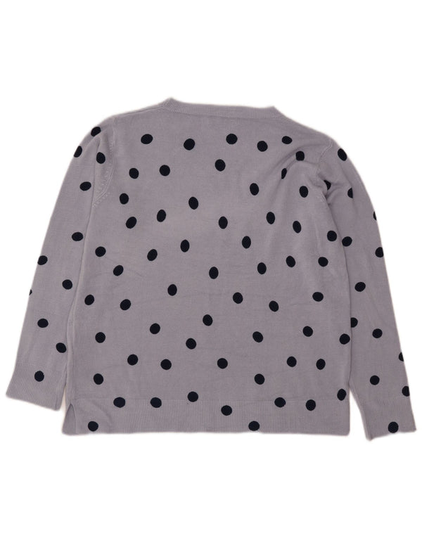 Maglione maglione con scollo a barca da donna Marks & Spencer UK 16 grande pois blu