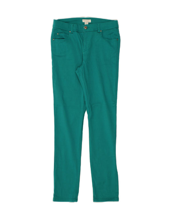 MONSOON Womens Skinny Casual Trousers UK 12 Medium W30 L29 Turquoise