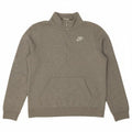 Felpa da donna oversize con collo e zip Nike, maglione, UK 10, piccola, grigia chiazzata