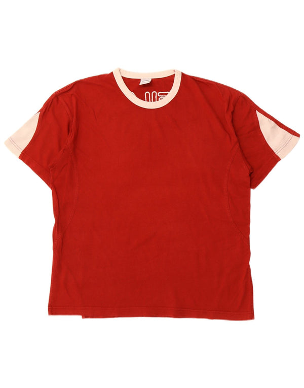 T-shirt grafica da uomo FILA Top rosso medio color block