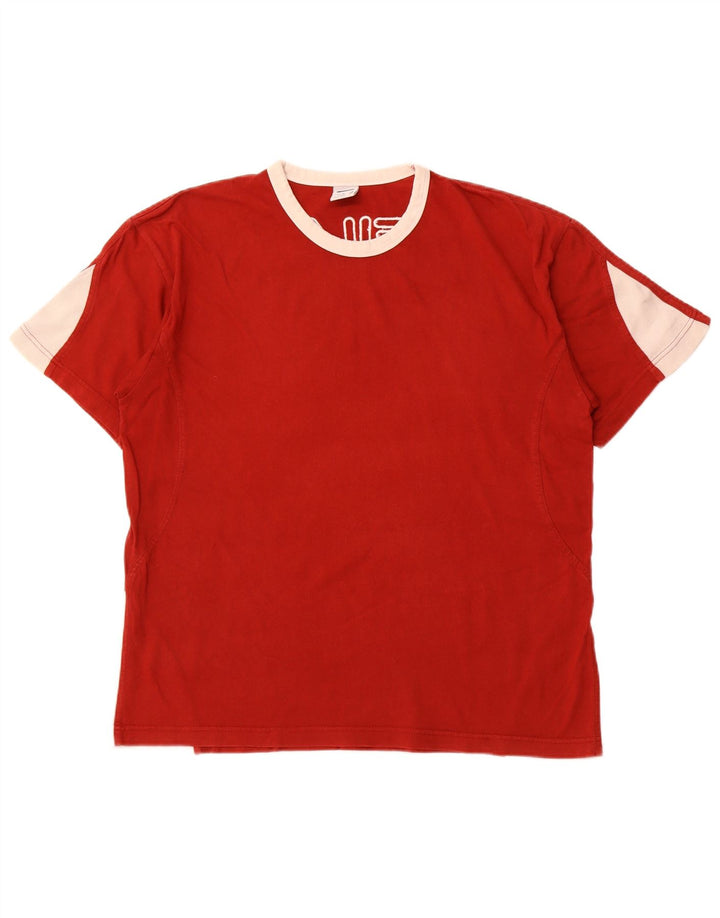 T-shirt grafica da uomo FILA Top rosso medio color block