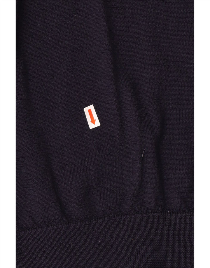 Maglione maglione girocollo da uomo Lacoste taglia 4 medio blu navy lana vergine
