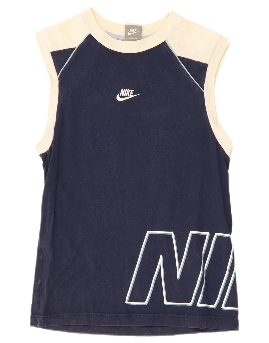 Canotta grafica NIKE da ragazzo 12-13 anni, grande, color block blu navy