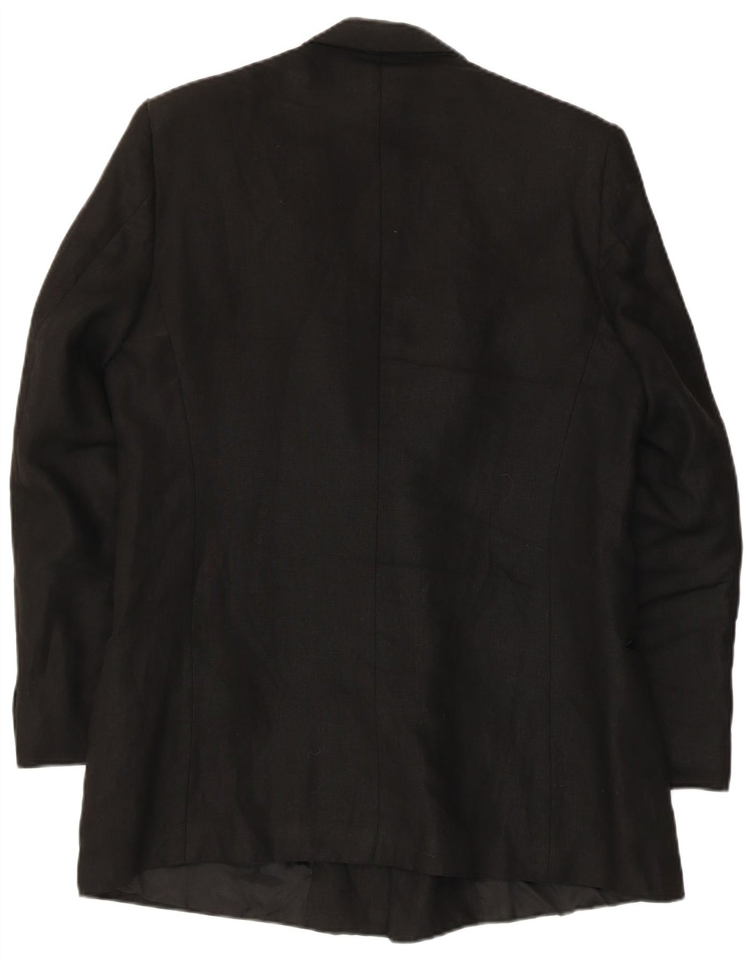 Giacca blazer doppiopetto vintage da uomo UK 38 lino medio nero