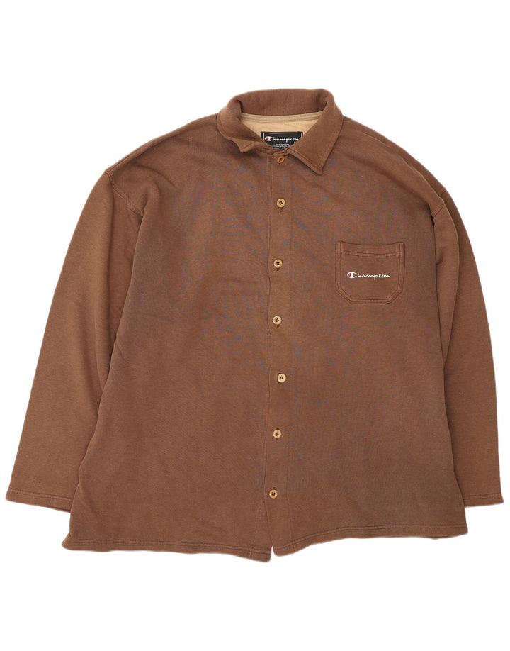 Camicia oversize da uomo Champion 2XL cotone marrone