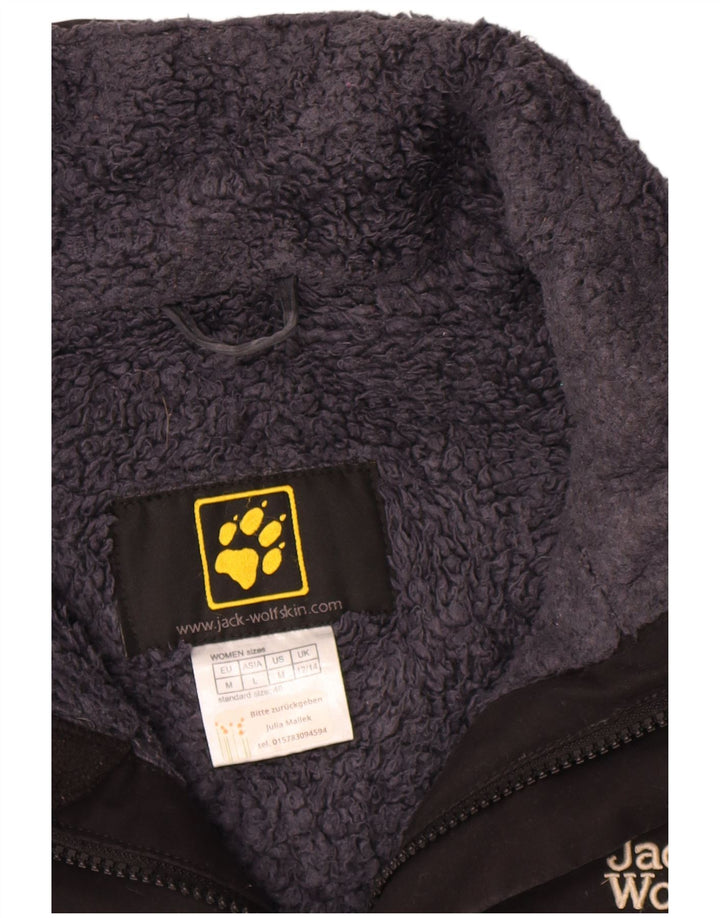 Cappotto giacca a vento da donna Jack Wolfskin UK 12/14 poliestere nero medio