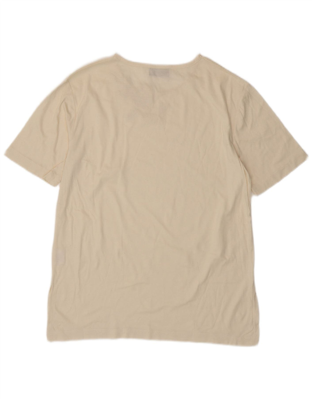 T-shirt da donna VINTAGE Top EU 38 cotone floreale bianco sporco medio