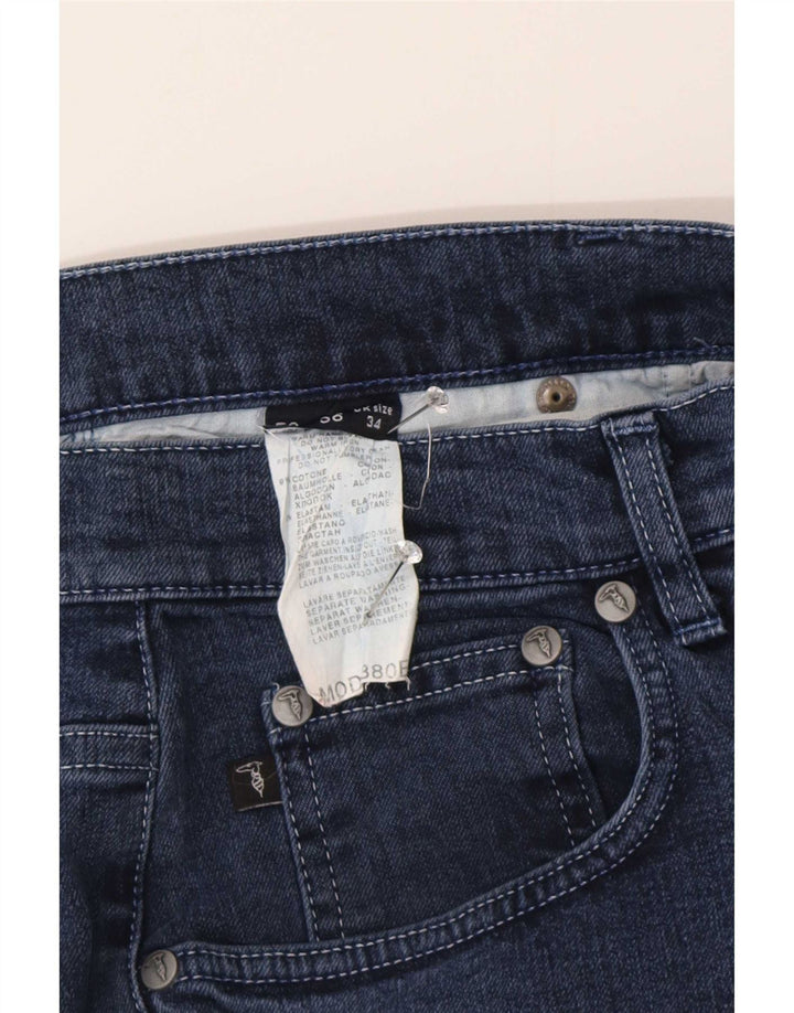 Jeans Straight Uomo Trussardi W34 L30 Blu Navy Cotone