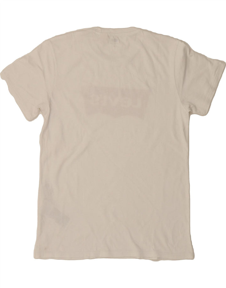 LEVI'S Mens Graphic T-Shirt Top Medium White Cotton Vintage Levi's and Second-Hand Levi's from Messina Hembry 