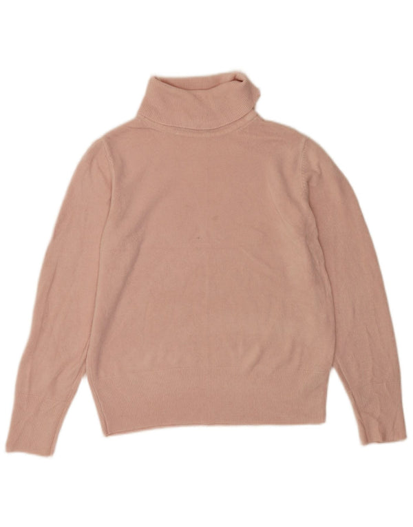 Maglione maglione a collo alto da donna Marks & Spencer UK 12 Acrilico rosa medio