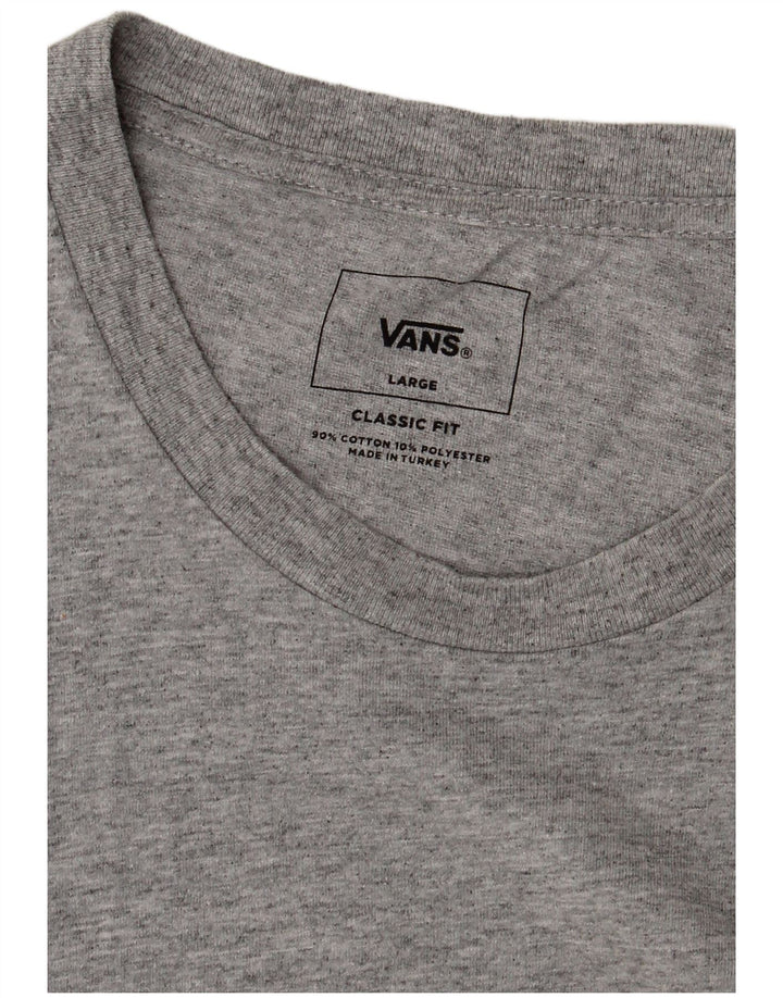 T-shirt da uomo dalla vestibilità classica VANS, taglia grande, in cotone chiazzato grigio