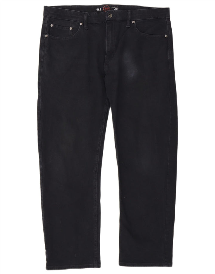 Jeans dritti da uomo Marks & Spencer W36 L29 cotone blu navy