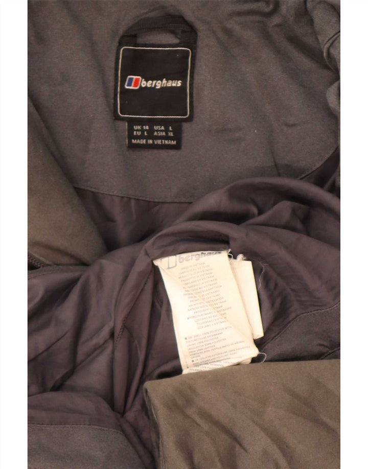 Cappotto imbottito con cappuccio da donna Berghaus UK 14 grande poliestere grigio