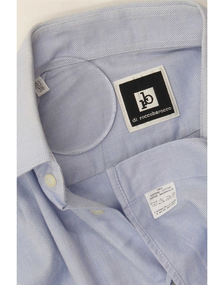 Camicia da uomo Roccobarocco taglia 39 15 1/2 cotone blu medio